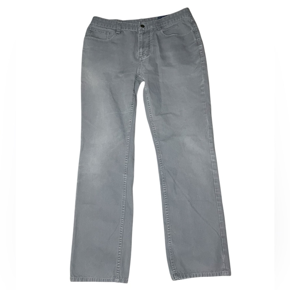Vineyard Vines Gray Cotton/Canvas Work Pants-Men’s 33x32